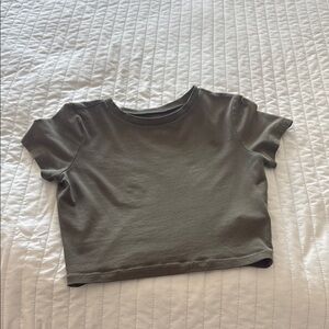 Wild Fable Olive Short Sleeve Crop Top